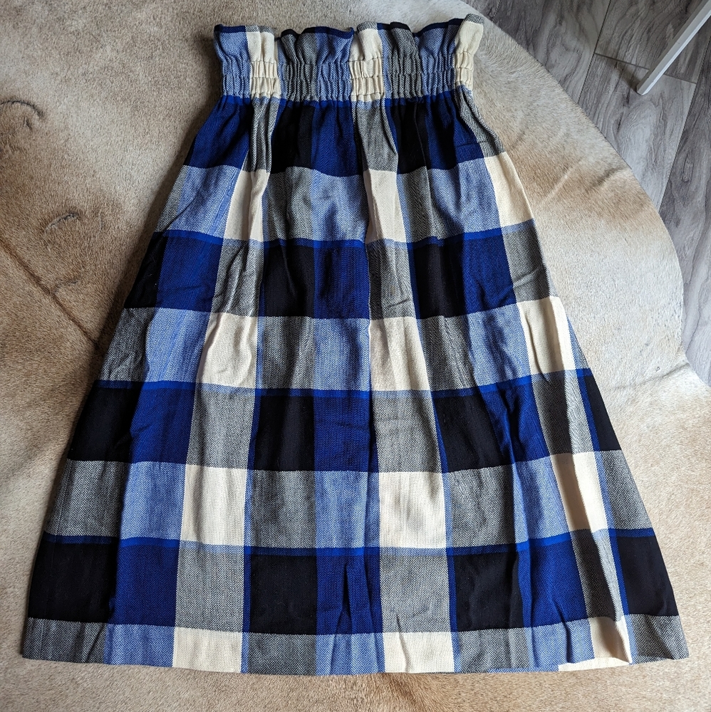 Mara Hoffman Gingham 🧺 Maxi/Midi Skirt Sz L NWT has pockets!